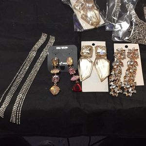 7 sets pierced dangle earrings New